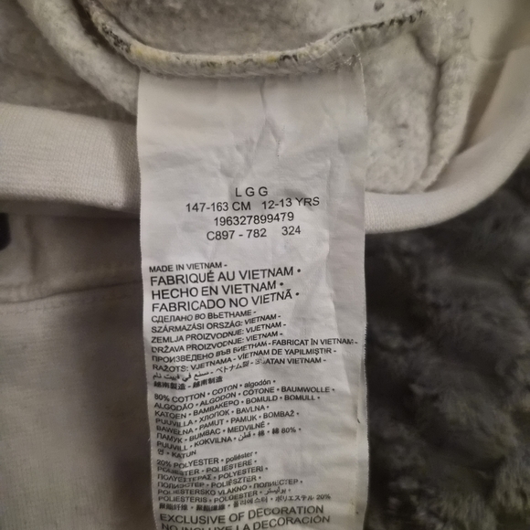 Jordan White Hoodie with Red Accents - Picture 5 of 5